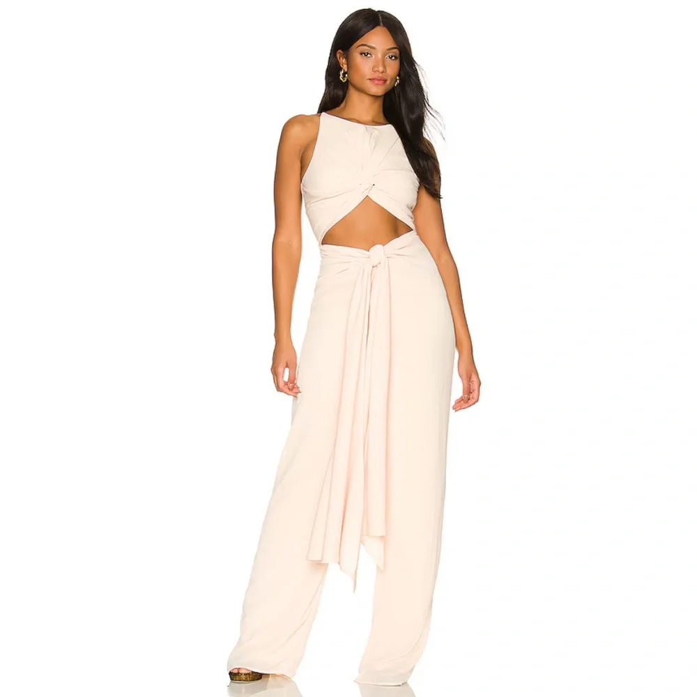 Andrea Iyamah Aminata Jumpsuit in Champagne, Sz L (NWT) - Picture 6 of 15